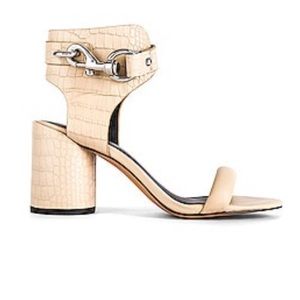 Rebecca Minkoff Malina Ankle Strap Sandal, Clay Leather, NIB